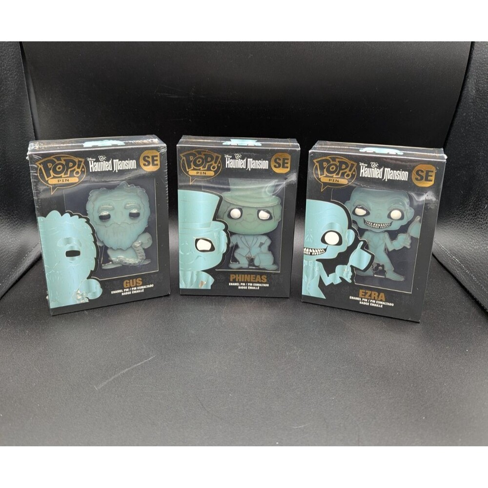 Disney Funko Pop! Haunted Mansion Set Phineas, Gus & Ezra - G.I.T.D Large Pins